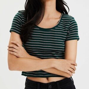 Cropped striped shirt